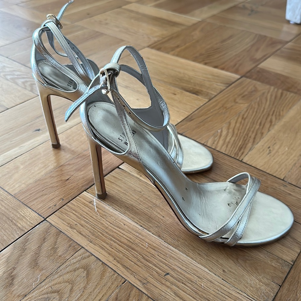 Stuart Weitzman Metallic heels size 9